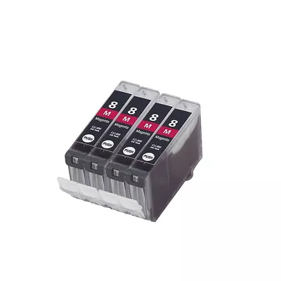 4 Magenta Ink Cartridge For Canon MP500 MP510 Mp530 MP600 CLI-8M • £5.77