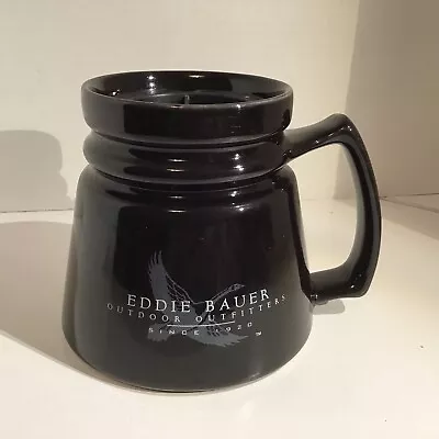 Eddie Bauer Black Ceramic Travel Mug No Slip Camping Coffee Cup With Lid • $15.97