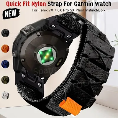 26mm Quick Fit Nylon Watch Band Strap For Garmin Fenix 5X 6X 7X Instinct 2X • $27.99