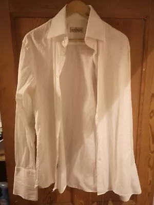 Ninos London Mens Designer Shirt White Pinstripe Size 41/16 - Fantastic Conditio • £20