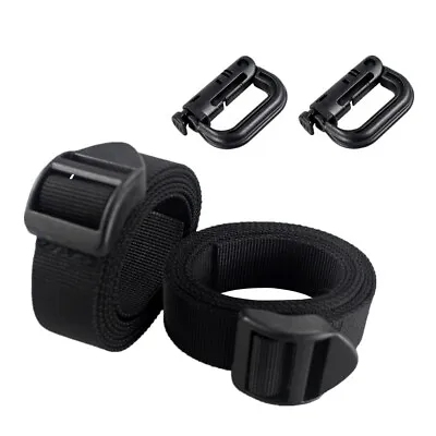 2 PCS Tactical Utility Strap With Buckle Lashing Nylon Molle Backpack Accessory • $11.69