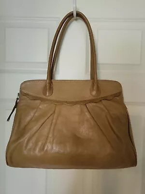 Lauren Merkin Large Tan Leather Shoulder Bag  • $15.99