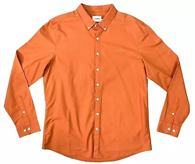 Farah Brewer Slim Fit Shirt Maroccan Orange Long Sleeve Size XXL BNWT • £33.57