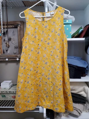 $10.99 • Buy Women's Yellow Linen Rachel Zoe Sun Dress Medium