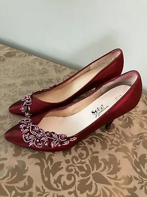 Womens Shoes Special Occasion Beaded Silk Vintage Heels Soho Dyeables • $15.90