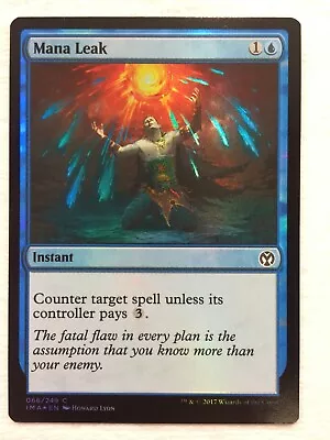 MTG 1x FOIL Mana Leak Iconic Masters Pauper Magic The Gathering Card X1 NM • $2.24