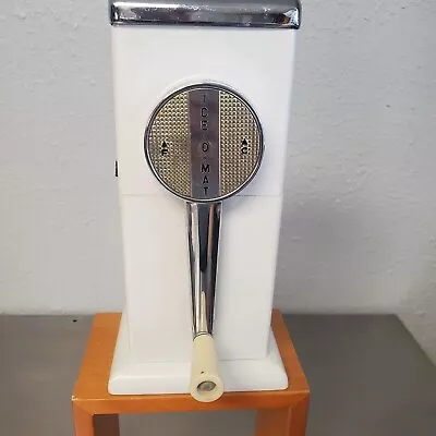 Vintage Ice Crusher ICE-O-MAT 1950s 60s Wall Mounted Or Tabletop Hand Crank Ice • $14