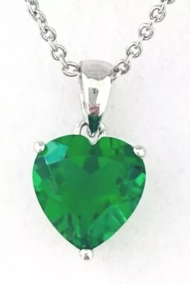 P31010 Mt. .ST. Helens Green/Blue/Red Helenite Sterling Silver Heart 10mmPendant • $28