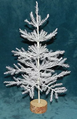 White 16  Faux German Feather Tree Christmas Tabletop Limited Quantities Retired • $38.99