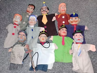 Lot Of 10 Vintage German Rubber Headed Hand Puppets • $62.26