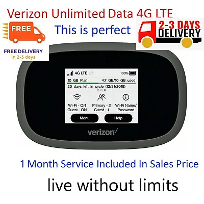 VERIZON FULL  Unlimited Data Hotspot 4G LTE | This Is Fast Internet Speed • $74.95