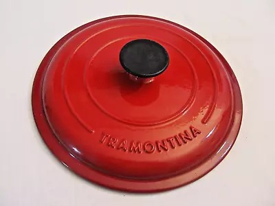 TRAMONTINA Enamel Cast Iron 5 Qt Dutch Oven 10.25  Skillet Self-bast LID ONLY • $19.95