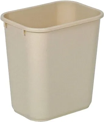 Tough Guy 4PGN6A Plastic Rectangular Wastebasket Garbage Trash Can 10 Gallon Tan • £12.30