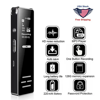 Voice Activated Mini Spy Digital Sound Audio Recorder Dictaphone MP3 Player USA • $17.98