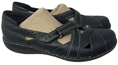 NEW NIB Clarks Ashland Spin Mary Janes Women's Size 9.5 Black Leather • $69