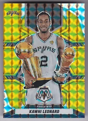 2021-22 Panini Mosaic Kawhi Leonard Finals MVP Gold Mosaic 07/10 Spurs Clippers • $299.99