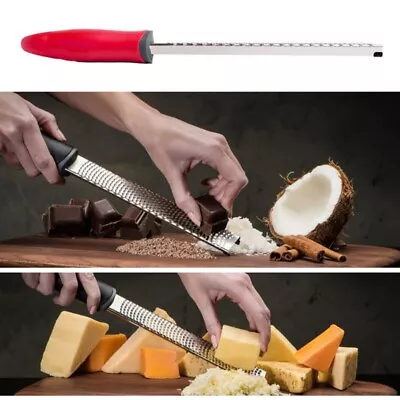 Classic Stainless Steel Cheese Grater And Zester Hand Held Flat Tool USA • $8.88