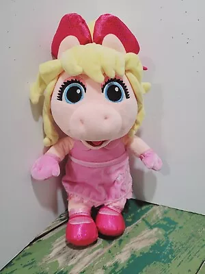 Disney Store Muppets Miss Piggy Plush Pink Dress 12 In. Pink Bow • $7.99