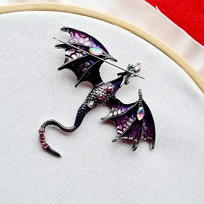 Purple Dragon Large Magnetic Needle Keeper Minder Holder Embroidery Cross Stitch • £9.99