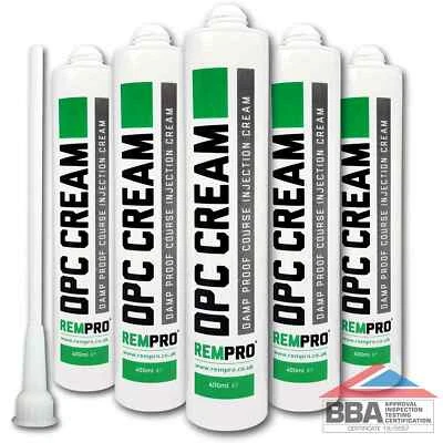 £39.99 • Buy Rempro 5 X BBA Damp Proofing Course Cream - DPC Wall Injection Treatment Control