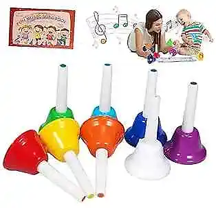 Hand Bells 8 Note Musical Handbells Set With 10 Songbook Musical Toy  • $38.70
