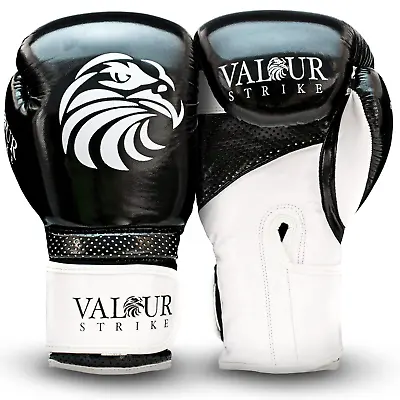 Pro Boxing Gloves 8oz - 16oz Punch Bag Sparring Fight MMA Muay Thai Black Paw  • £33.95