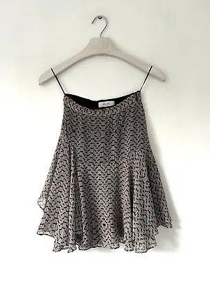 £19.99 • Buy REISS Skirt Size 4 Black White Graphic Pattern MARGARITA 24W Polyester