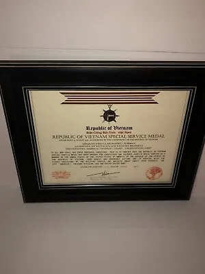 REPUBLIC OF VIETNAM SPECIAL SERVICE MEDAL CERTIFICATE W/Free Printing • $15.16