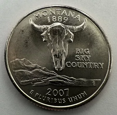 2007-D Montana State Quarter 25cent Coin From US Mint Satin Set. Uncirculated • $1.95