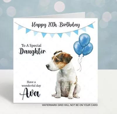 Personalised  Birthday Card Jack Russell Dog Cute Dog  Any Name/age/relation • £2.99