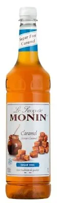 MONIN Premium Caramel Sugar Free Syrup 1L For Coffee And Cocktails. Vegan-Fri... • £11.98