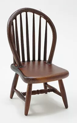 Dollhouse Miniature Walnut Windsor Side Chair • $15.99