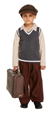 £5 • Buy Kids 1940s School Boys Costume World War WW2 Wartime Fancy Dress Book Day 7-9YRS
