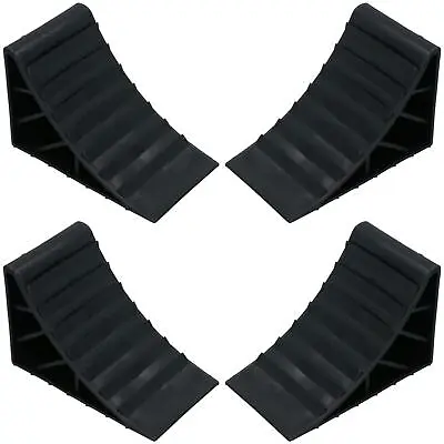 4 Pack Safety Wheel Chocks Blocks Car Trailer Caravan Horsebox Wedge • £14.50