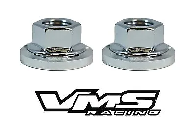 2 Vms Racing Strut Tower Dress Up Silver Washers & Silver Flanged Nuts For Honda • $14.95
