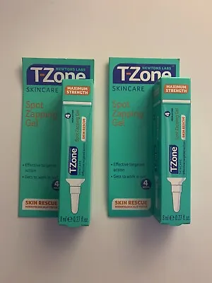 Oily Skin T Zone Spot Zapping Gel Skin Rescue Salicylic Acid TeaTree 8ML X2 New • £10.90