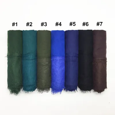 Fashion Soft Women's Scarf Long Wrap Shawl Hijab With Lace Head Wraps Scarves • £7.18