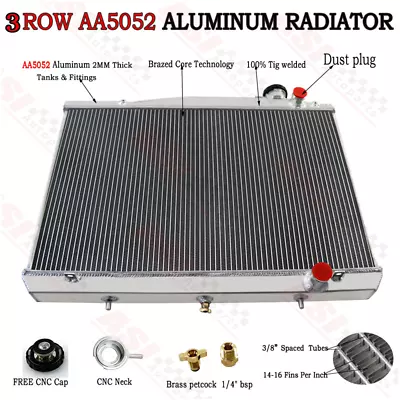 3Row Radiator For Nissan Navara D22 3.3L V6 Petrol VG33E;3.0L TD ZD30 97-05 MT • $229