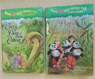 Magic Tree House HC #48 A Perfect Time For Pandas & #45 A Crazy Day With Cobras  • $8