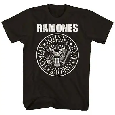 Ramones Seal Logo T Shirt Mens Licensed Rock N Roll Music Concert Tee New Black • $17.49