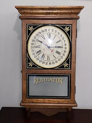 Antique 1974 New England Clock Co REGULATOR 14 Day Cathedral Gong W/ Key • $250