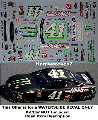 Nascar Decal #41 Haas Cnc 2018 Ford Fusion Kurt Busch 1/24 - Bristol Winner • $36