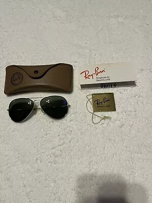 Vintage Ray Ban Aviator Sunglasses Pre Owned Classic Large Size With Case • $69.97