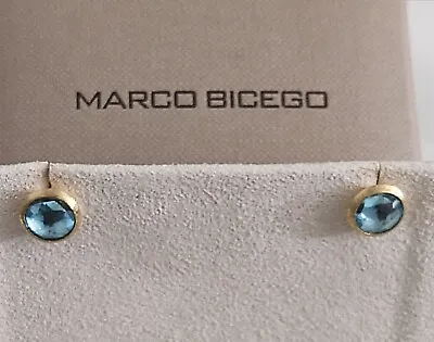 NEW Marco Bicego Jaipur Color Collection 18K Yellow Gold Gem Stone Stud Earrings • $1160