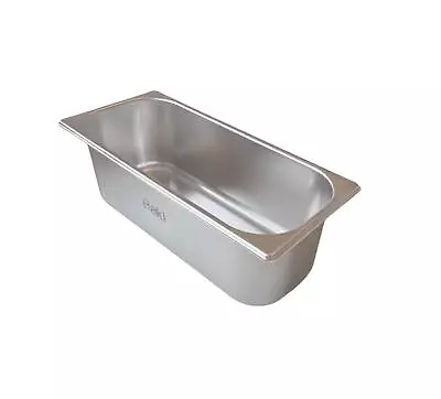 5L Ice Cream Napoli Pan Stainless Steel For Gelato Display Counter Scoop Freezer • £17.99