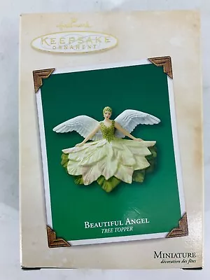 Hallmark Keepsake  Beautiful Angel  Miniature Porcelain Tree Topper Christmas 03 • $13.99