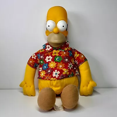 Vintage The Simpsons Homer Simpson Hawaiian Shirt Toy Vivid Imaginations 1998 • £6.99