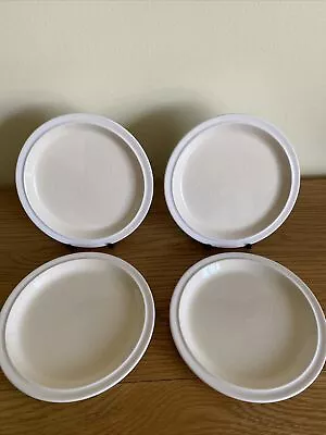 Hornsea Pottery Plain White Fleur Side Plates X 4 Vintage Very Good Condition • £6.50