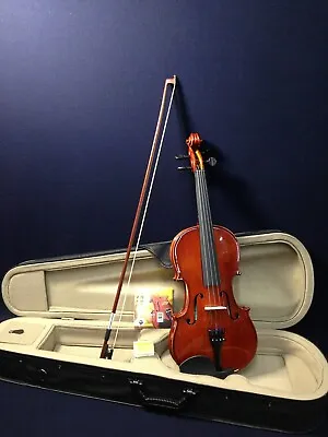 Caraya Wooden Violin Set-4/43/41/41/81/16 Size W/Deluxe Foam CaseBow Rosin • $84.16