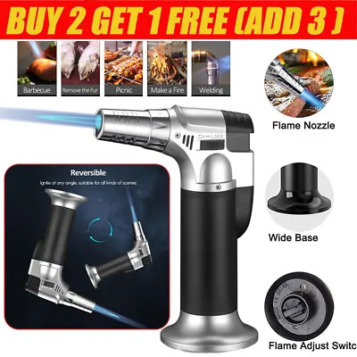 Refillable Butane Gas Micro Blow Torch Lighter Mini Torch Micro Torch Gifts Men • £7.39